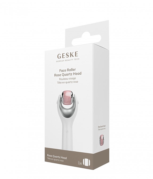  GESKE Face Roller Rose Quartz Head