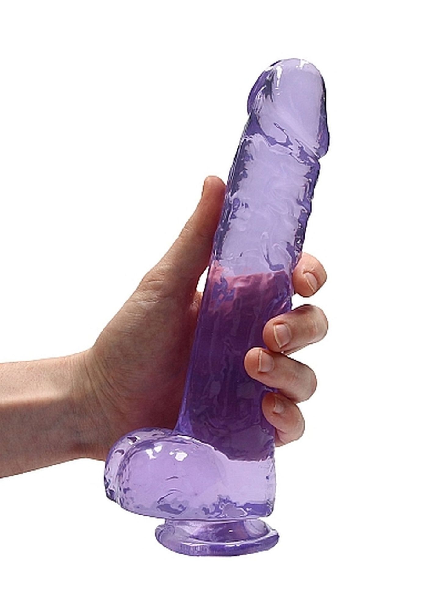   Realrock Dildo With Balls Purple, 25  4,5 