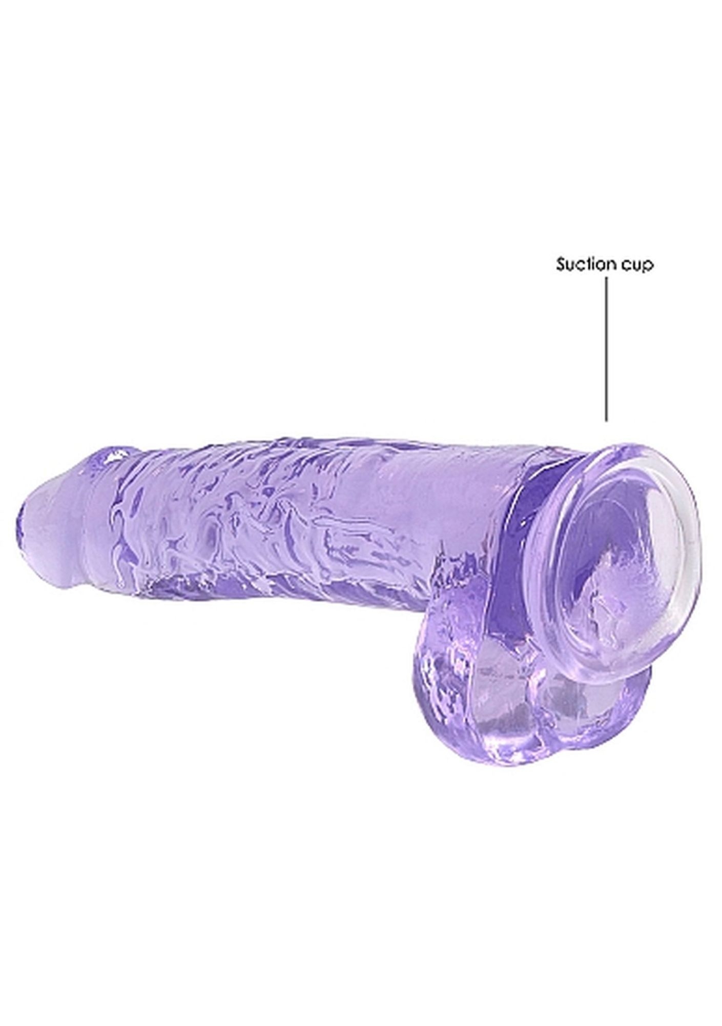  Realrock Dildo With Balls Purple, 25  4,5 