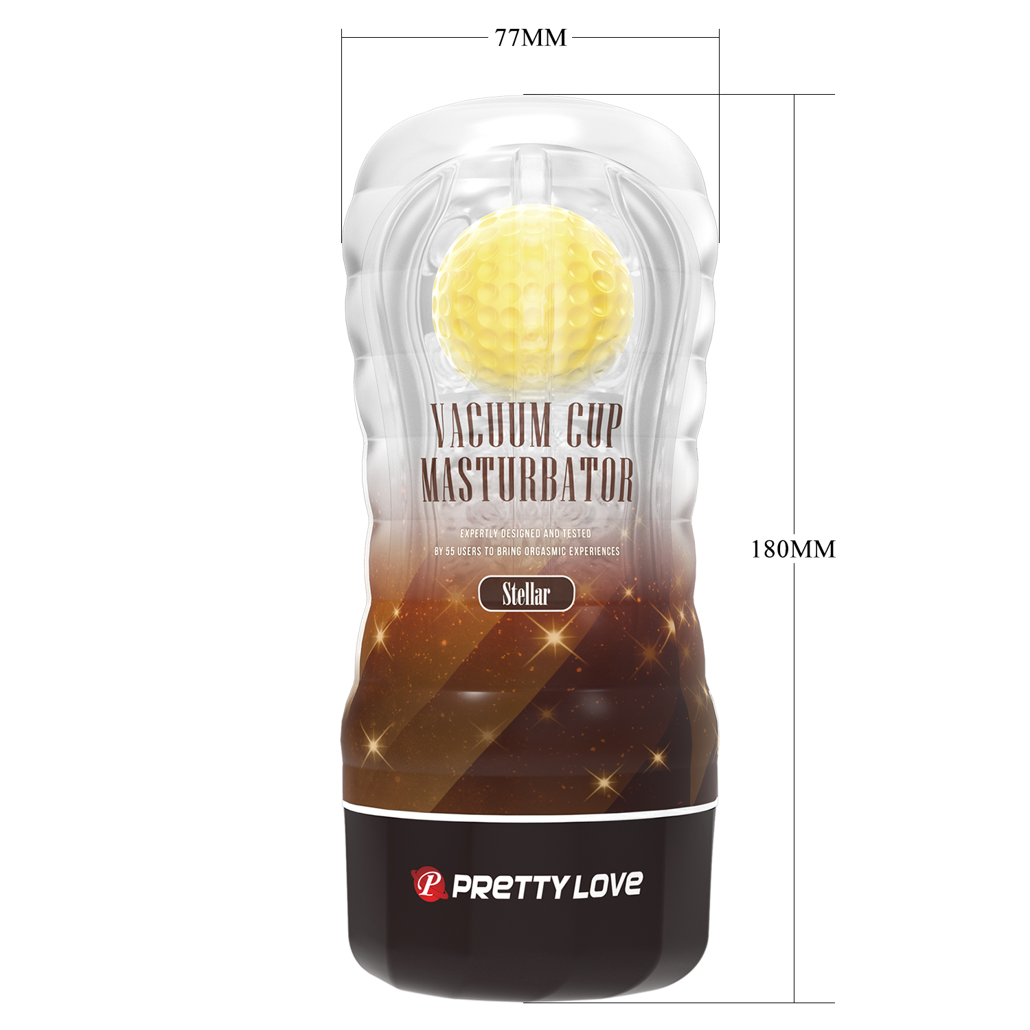  Pretty Love Vacuum Cup Masturbator Stellar Yellow, 18  7,7 