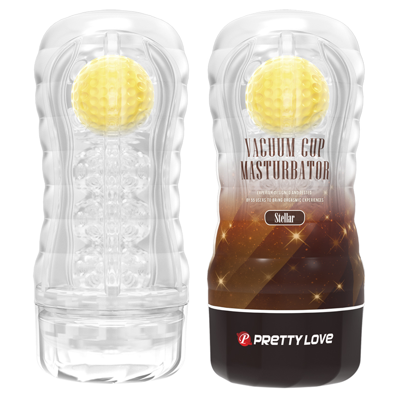   Pretty Love Vacuum Cup Masturbator Stellar Yellow, 18  7,7 
