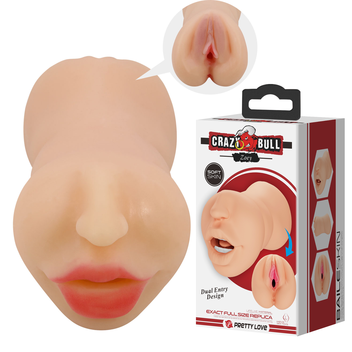   + Crazy Bull Zoey Masturbator Flesh, 17  8,2 