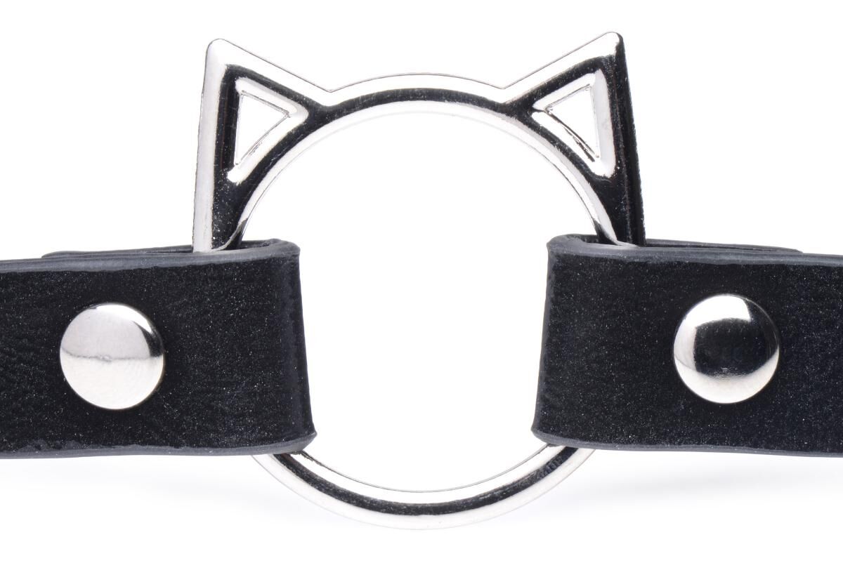 	   Master Series Kinky Kitty Ring Slim Choker Black, 44  1,5 