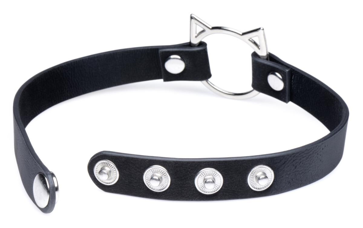 	   Master Series Kinky Kitty Ring Slim Choker Black, 44  1,5 