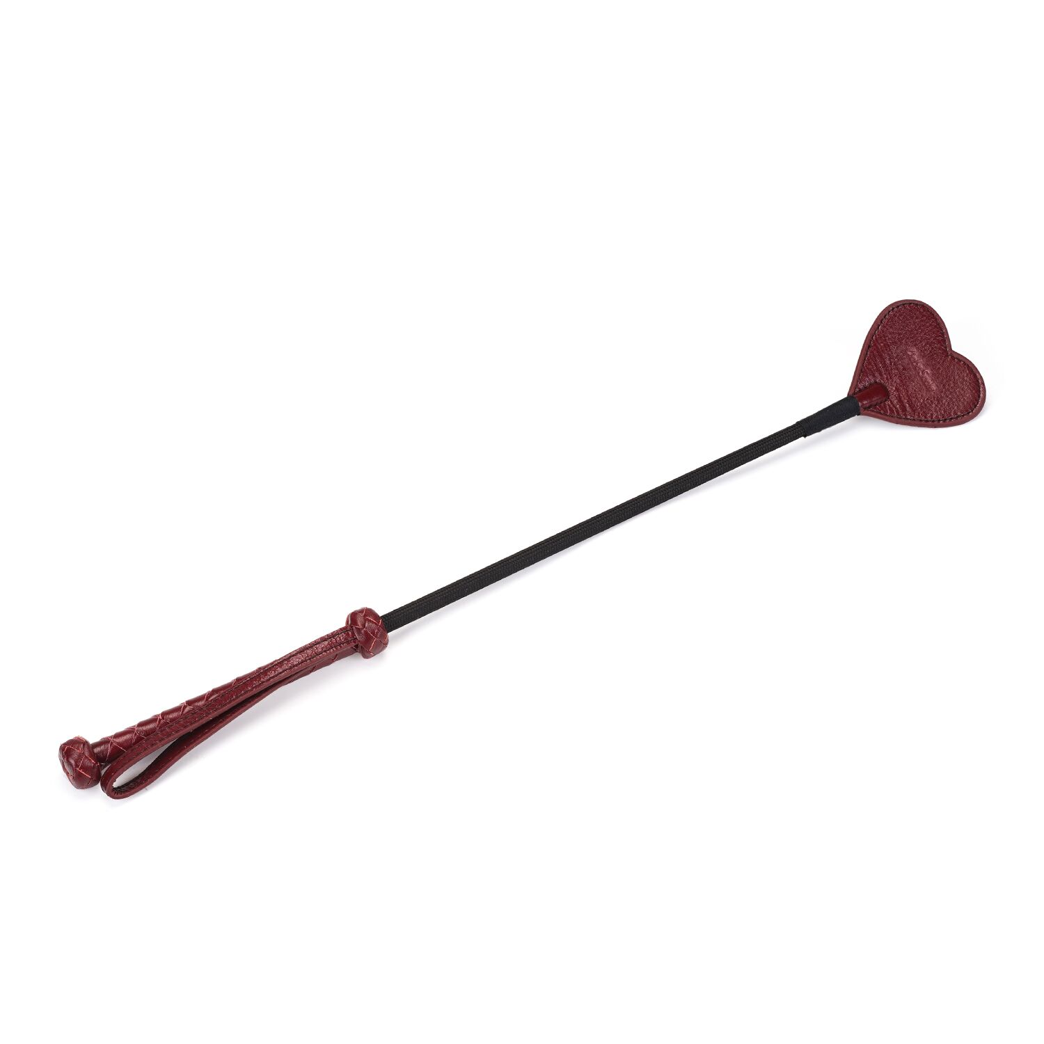	- Liebe Seele Wine Red Riding Crop with Heart-Shape Tip,  