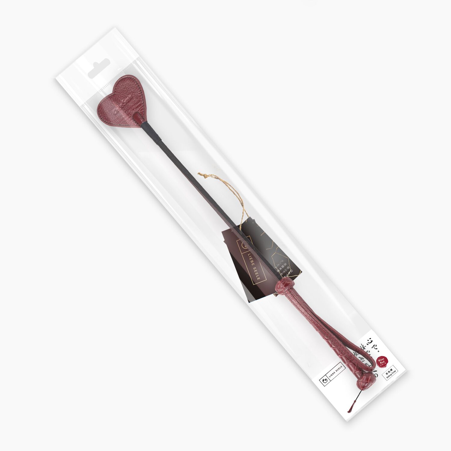 	- Liebe Seele Wine Red Riding Crop with Heart-Shape Tip,  
