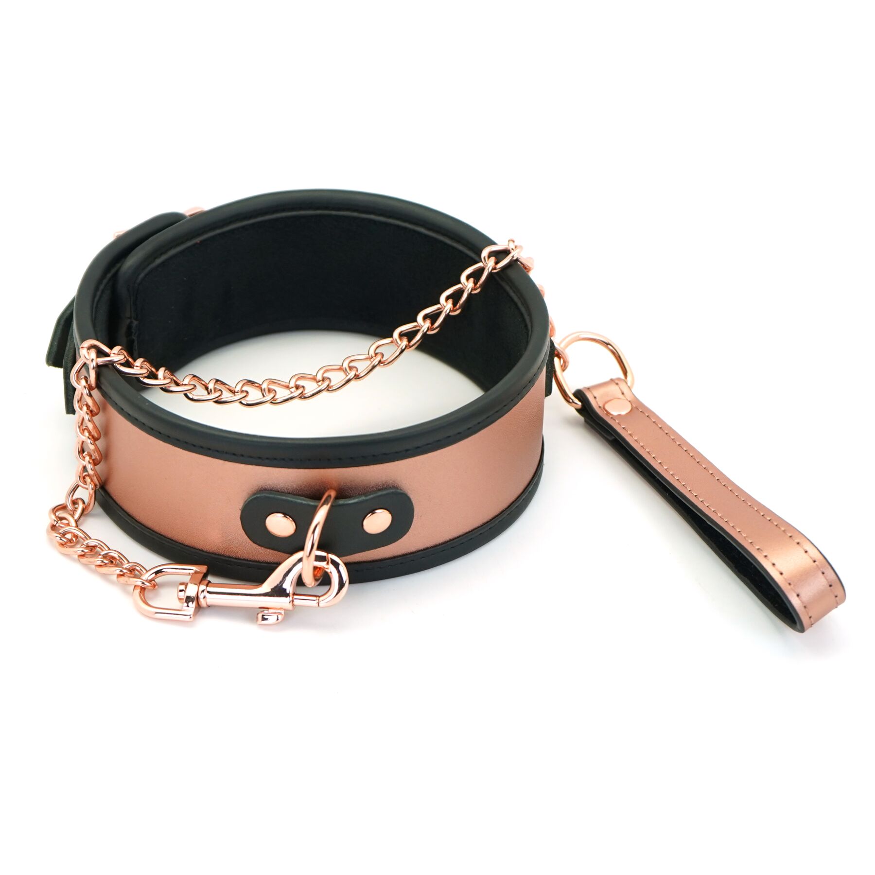     Liebe Seele Rose Gold Memory Collar with Leash,  