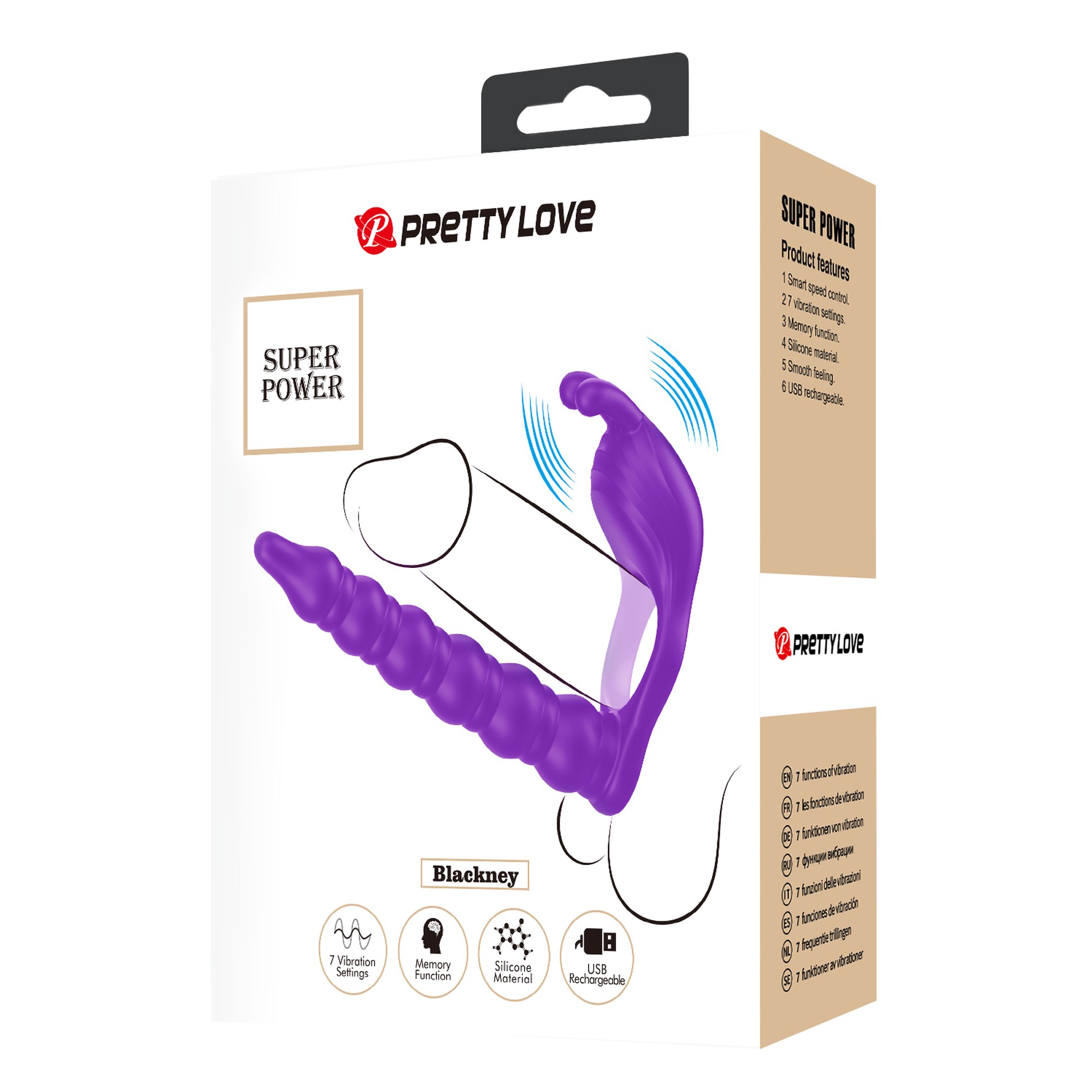   Pretty Love Blackney Vibrating Enhacer Purple      