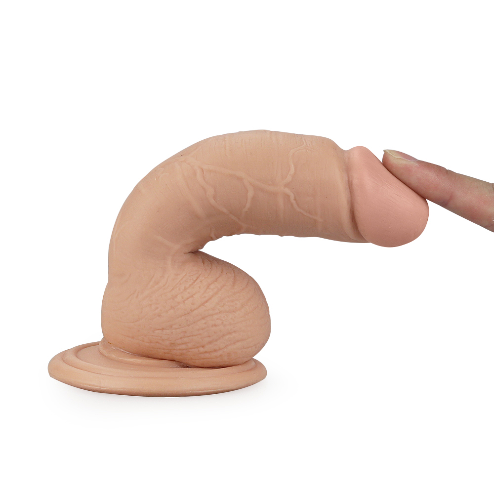     7 Real Extreme Dildo with Vibro Flesh, 18  3,5 