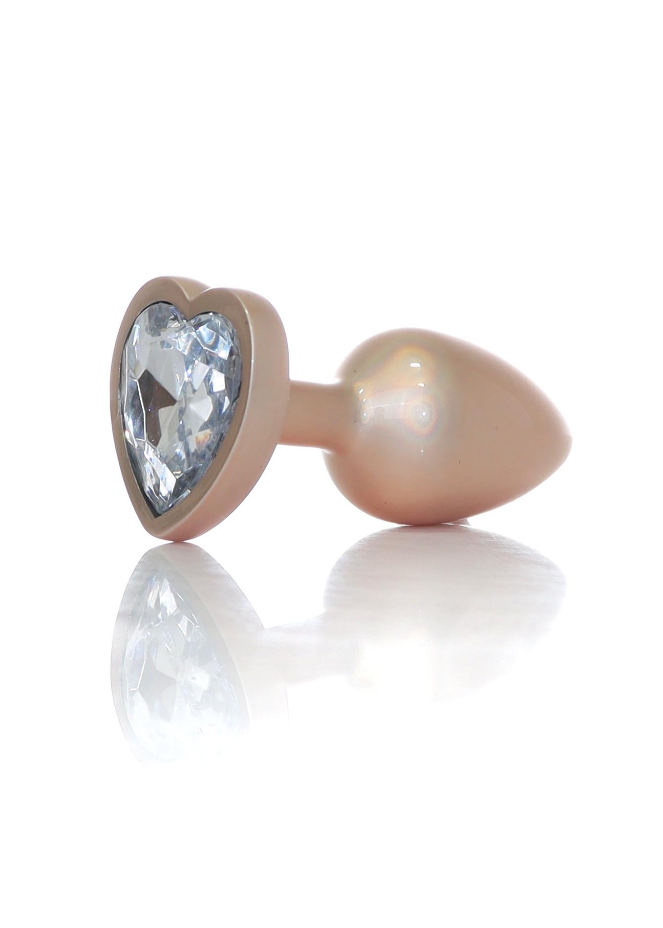    - Plug-Jewellery Pearl Gold Heart PLUG Clear S, 7  2,7 