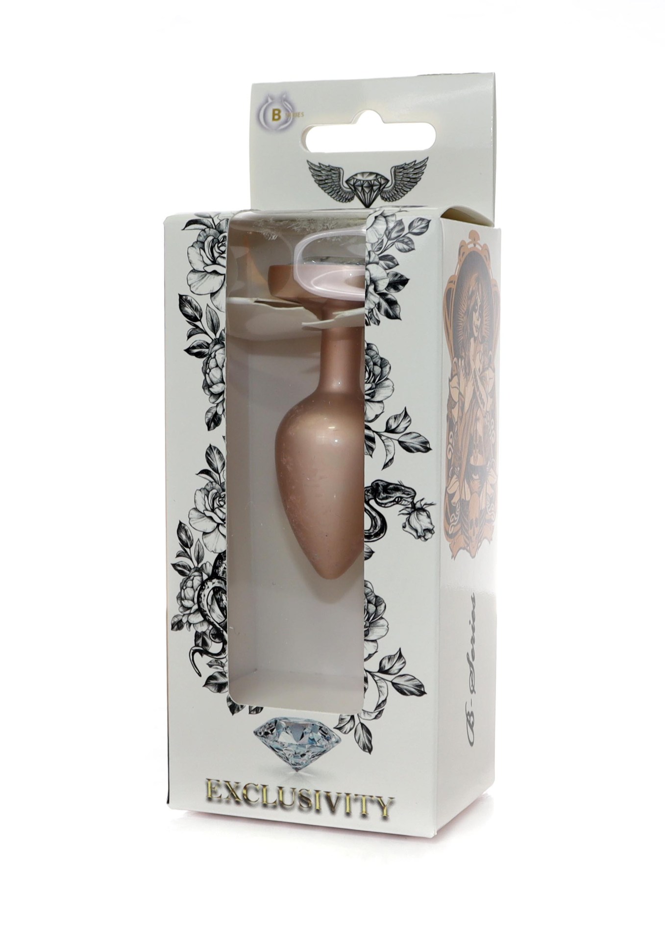    - Plug-Jewellery Pearl Gold Heart PLUG Clear S, 7  2,7 