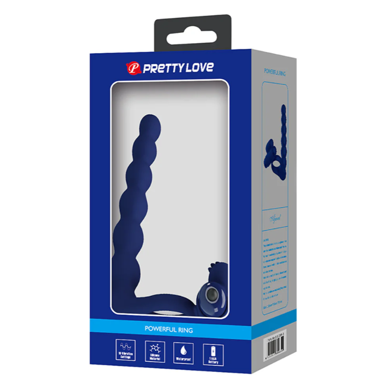     Pretty Love Vibro Cock Ring Blue, 10  