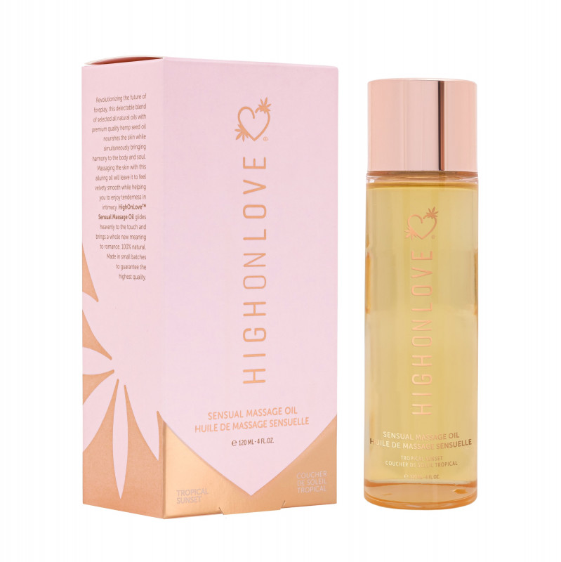       HighOnLove Sensual Massage Oil Tropical Sunset, 120 