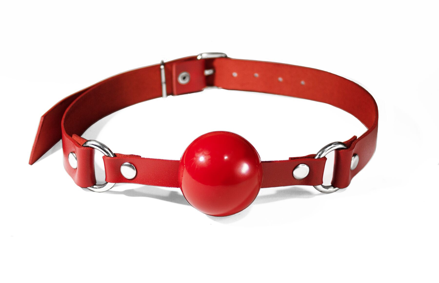  Feral Feelings Silicon Ball Gag Red/Red,   4 