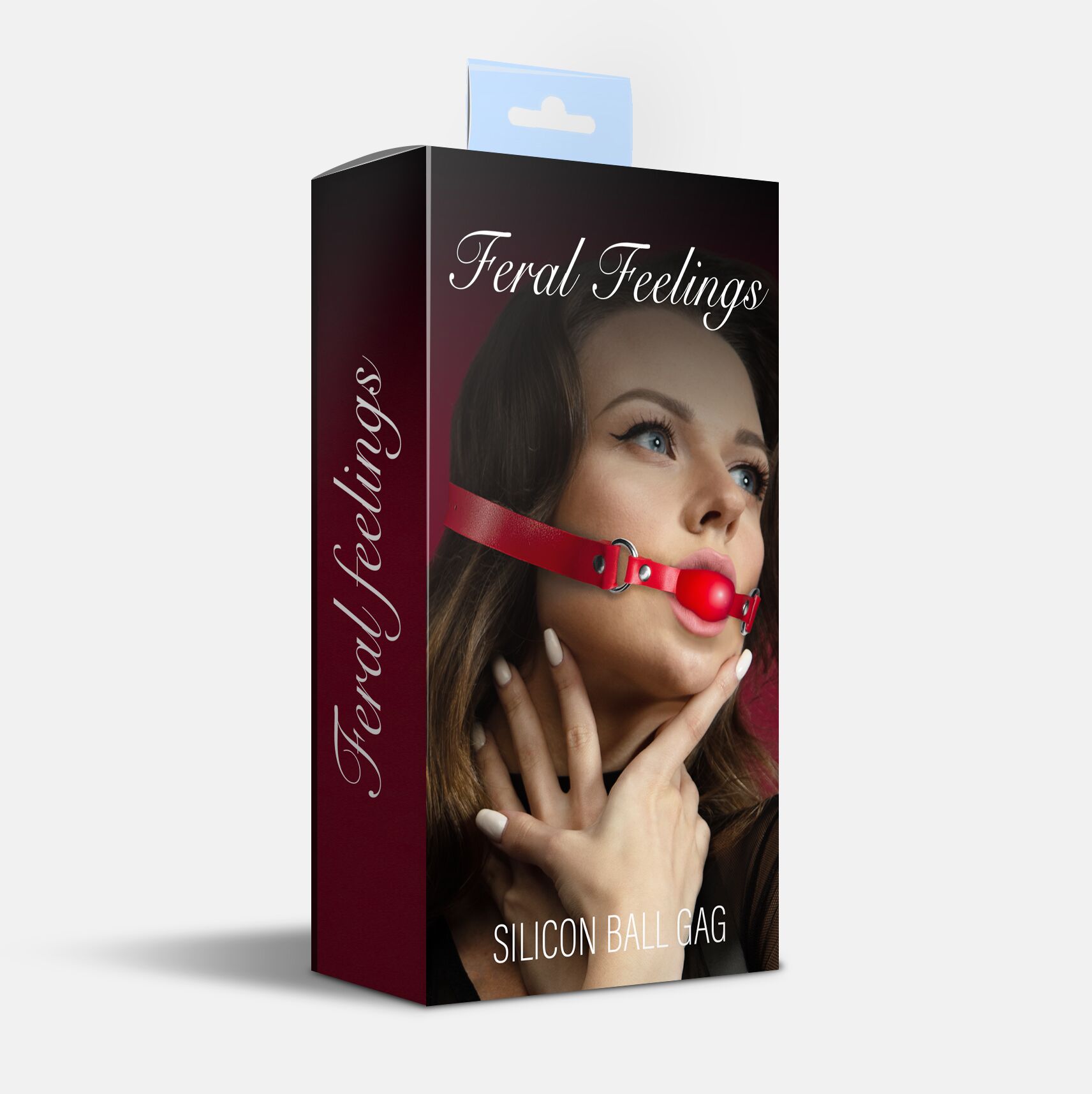   Feral Feelings Silicon Ball Gag Red/Red,   4 