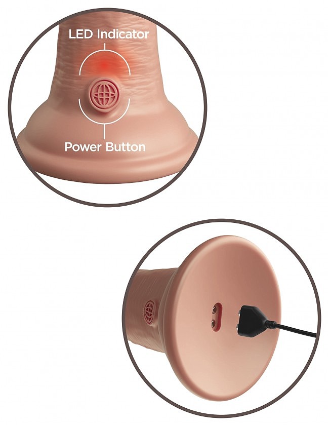 -   King Cock Elite 6 Vibrating Silicone Dual Density, 7   3  