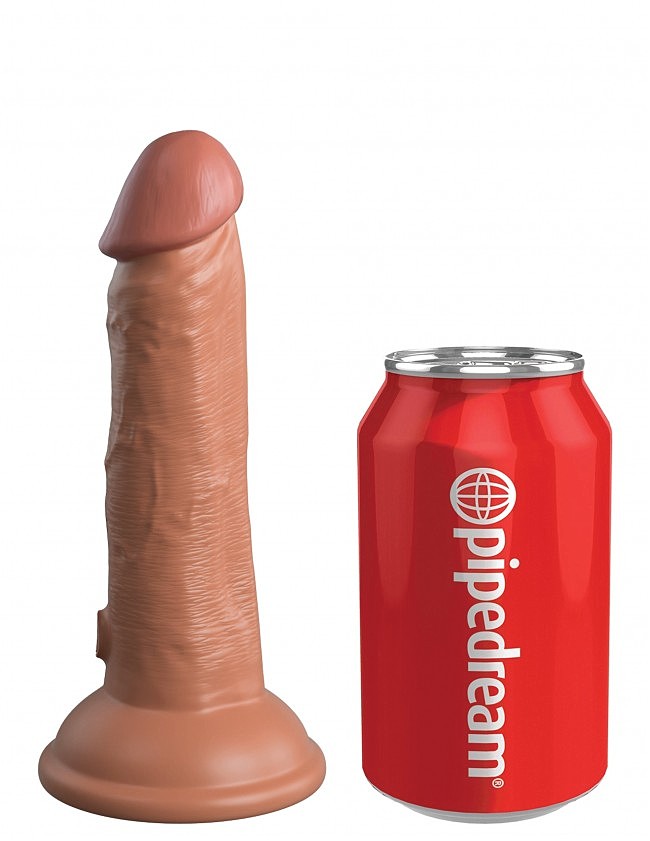    King Cock Elite 6 Silicone Dual Density Cock Tan, 17,8  3,7 