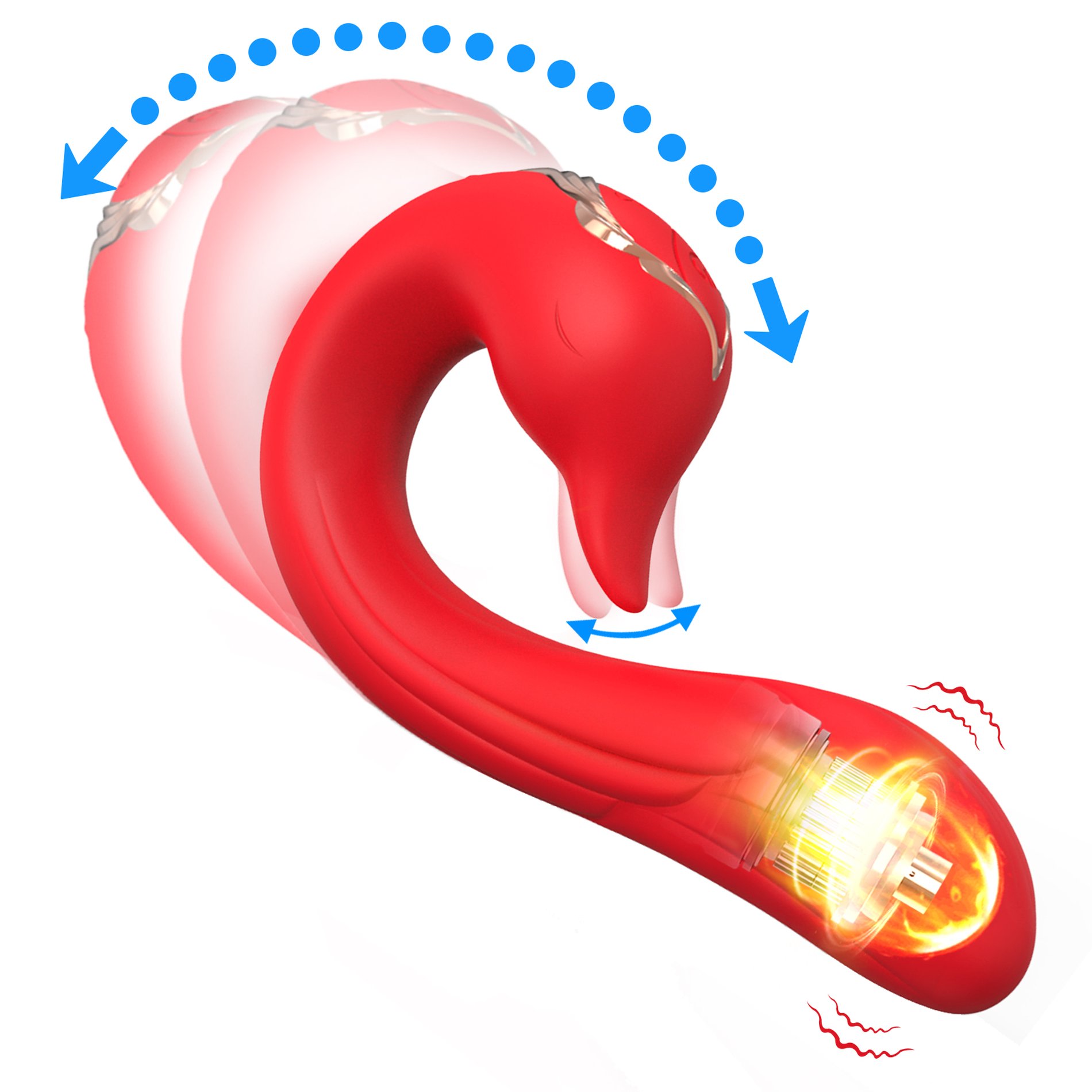 Вибратор кролик в форме грациозного лебедя Swan Red