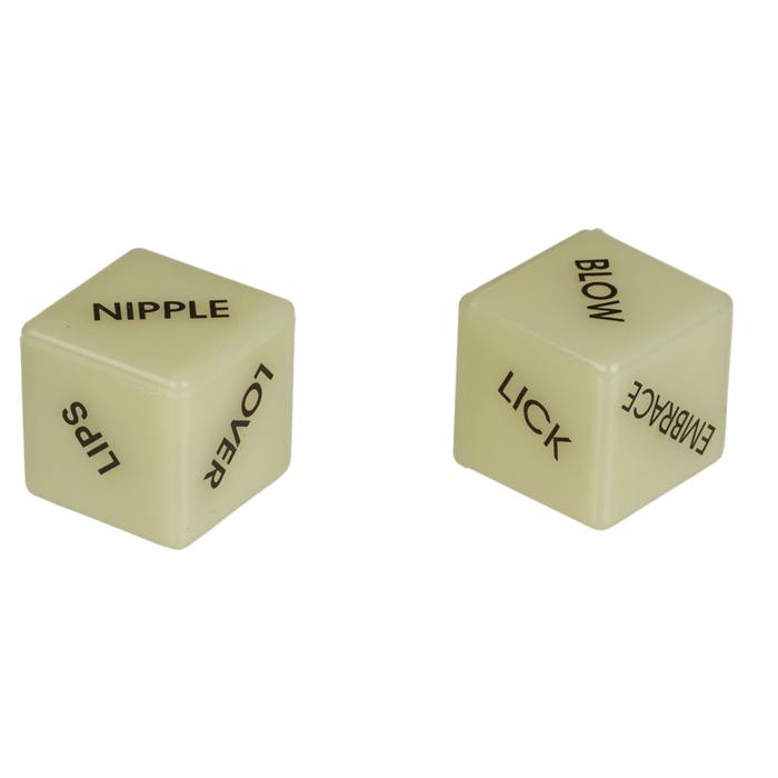 Неоновые кубики Love Dice Glow In The Dark, 2 шт