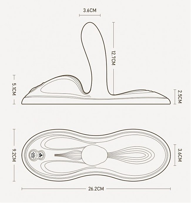 -    G   Sit-on-top Zalo Flora Smart Vibrating Pad,  42C, 9 