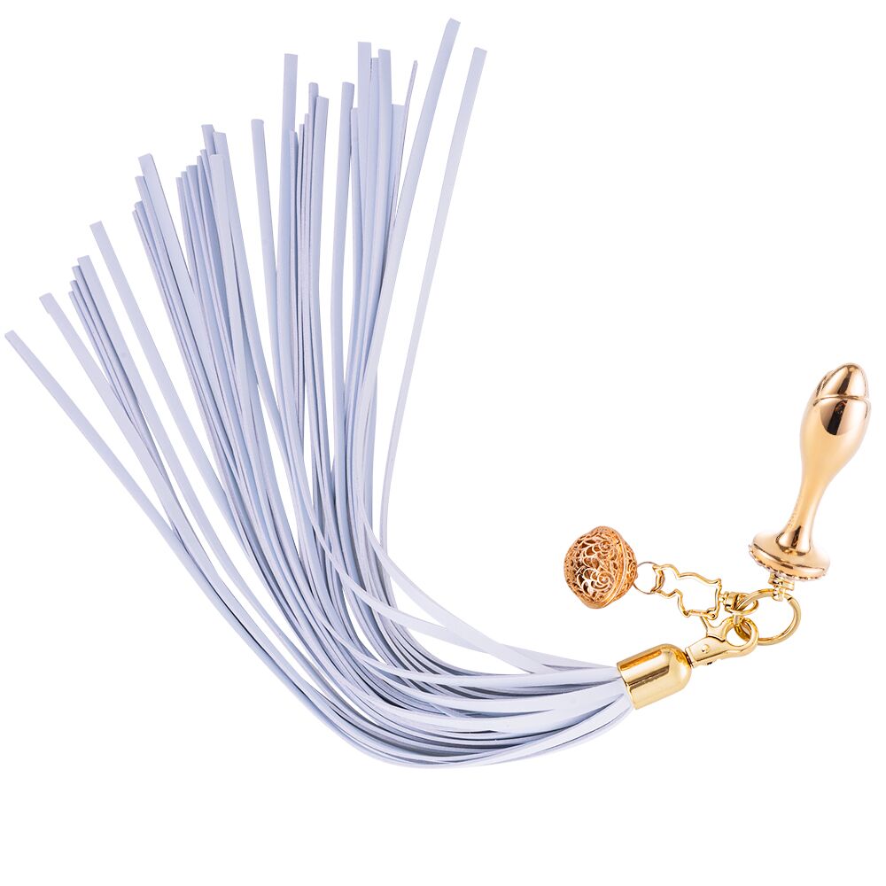      LOCKINK SEVANDA White Pony-Tail Anal Rose-shape Plug