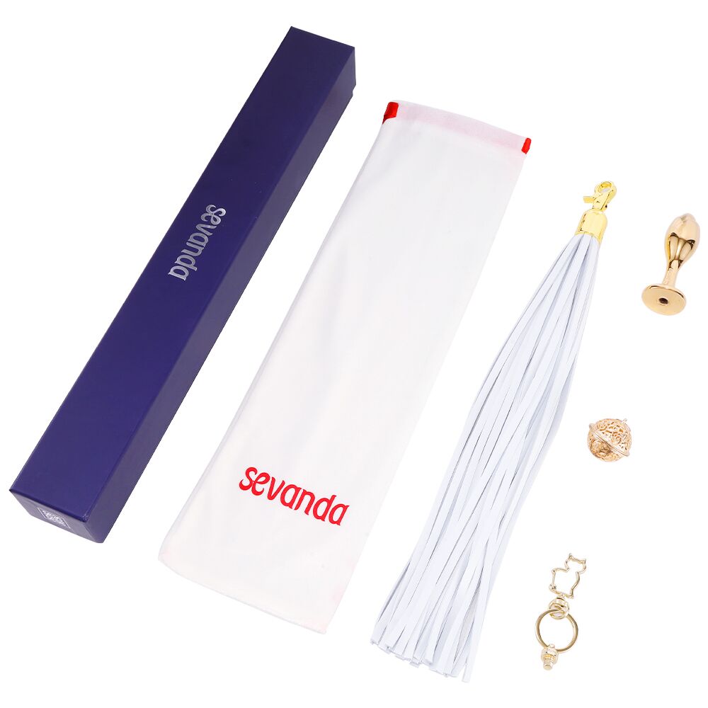     LOCKINK SEVANDA White Pony-Tail Anal Rose-shape Plug