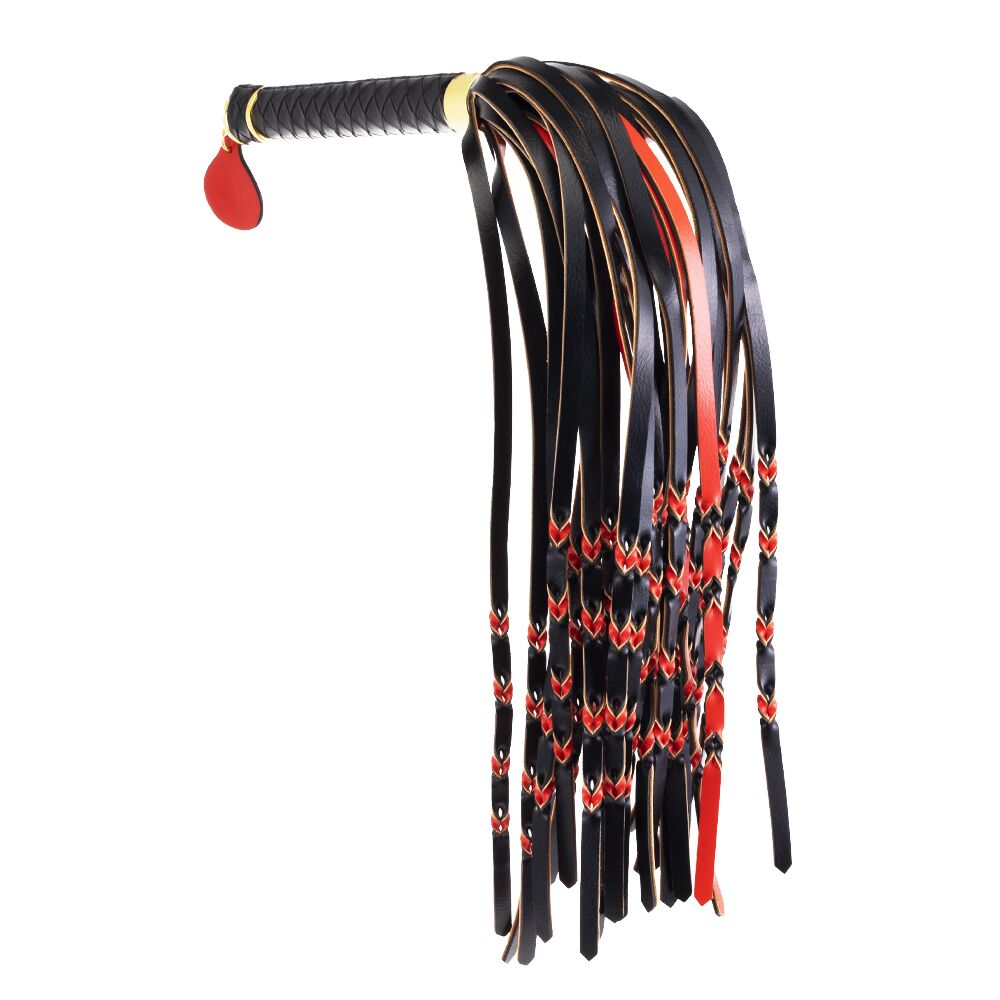 ������� LOCKINK SEVANDA Red & Black Braided Tail Flogger