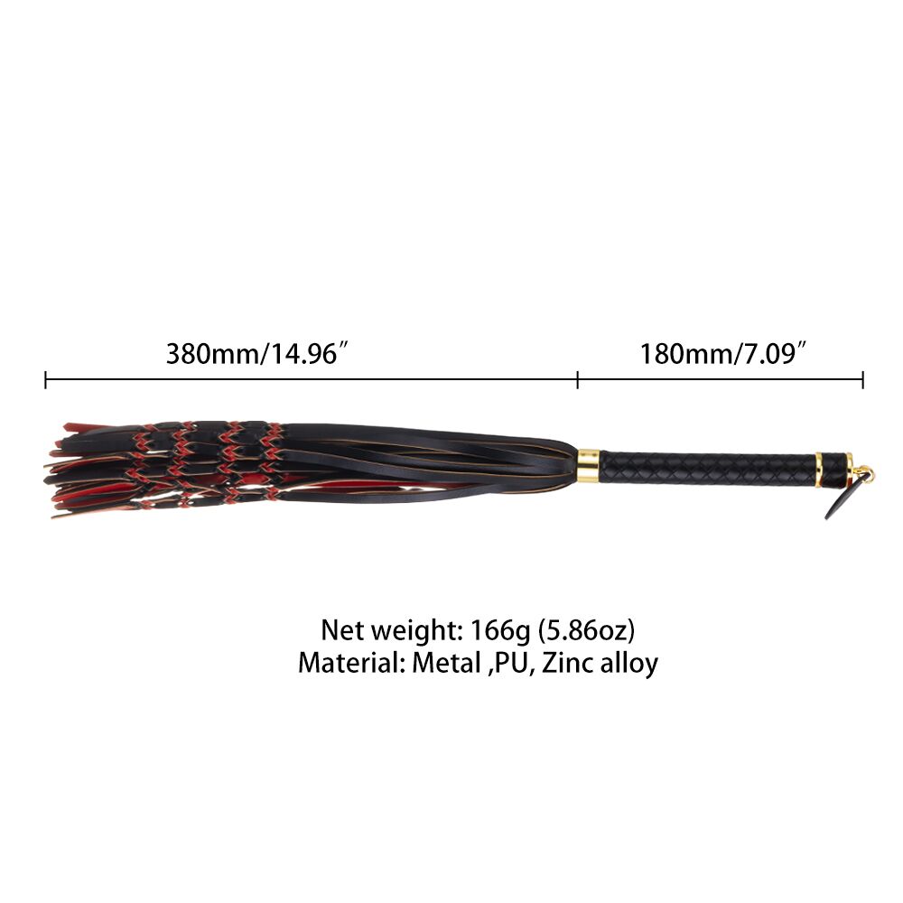 ������� LOCKINK SEVANDA Red & Black Braided Tail Flogger