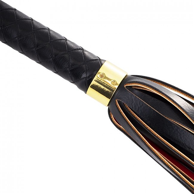  LOCKINK SEVANDA Red & Black Braided Tail Flogger