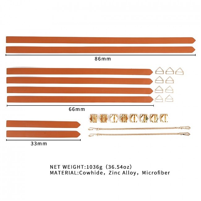   8    LOCKINK 8-Bondage-Straps Restraint Set — Brown
