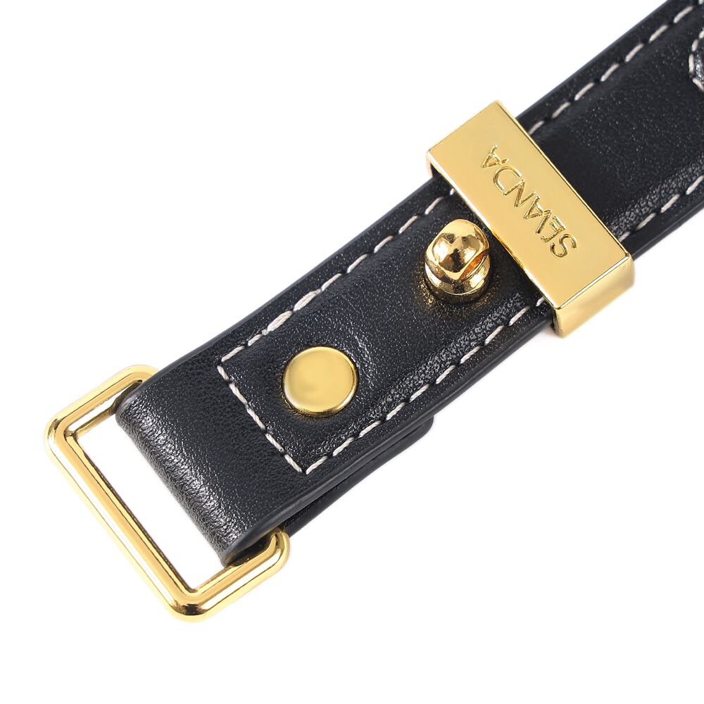      LOCKINK SEVANDA Love Heart Butterfly Leather Collar Set