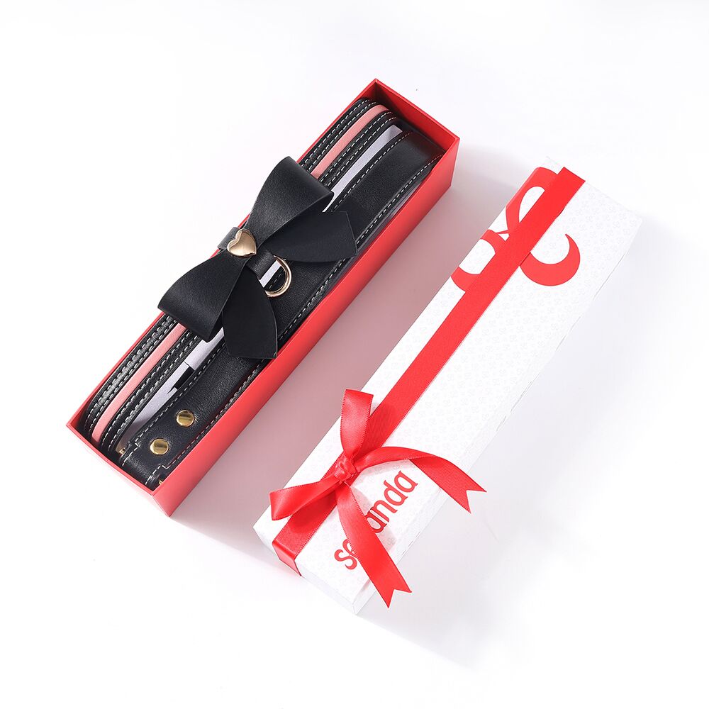      LOCKINK SEVANDA Love Heart Butterfly Leather Collar Set