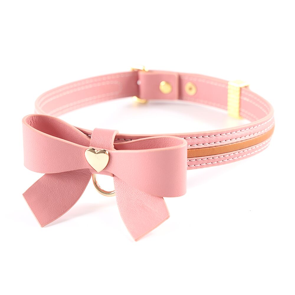      LOCKINK SEVANDA Love Heart Butterfly Leather Collar Set