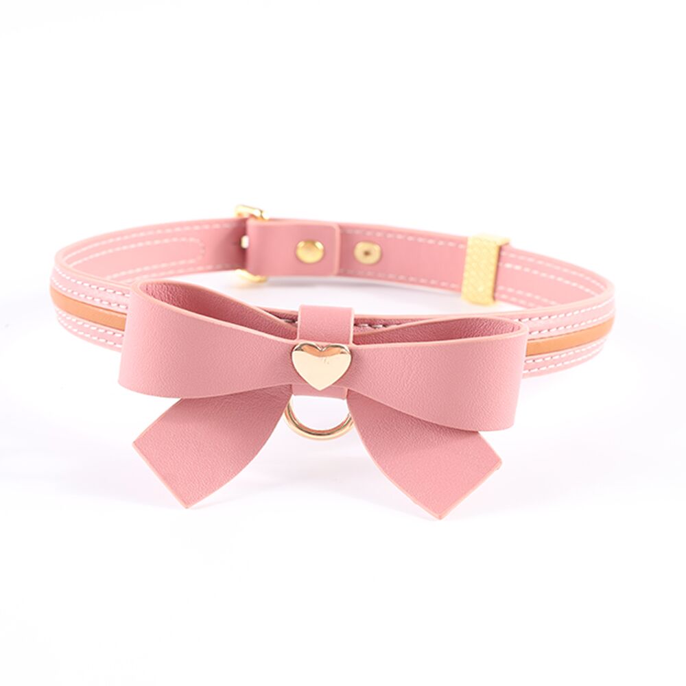      LOCKINK SEVANDA Love Heart Butterfly Leather Collar Set
