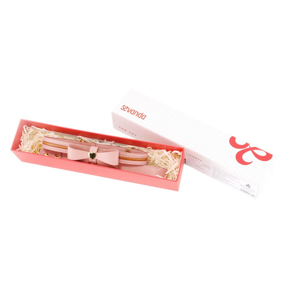      LOCKINK SEVANDA Love Heart Butterfly Leather Collar Set