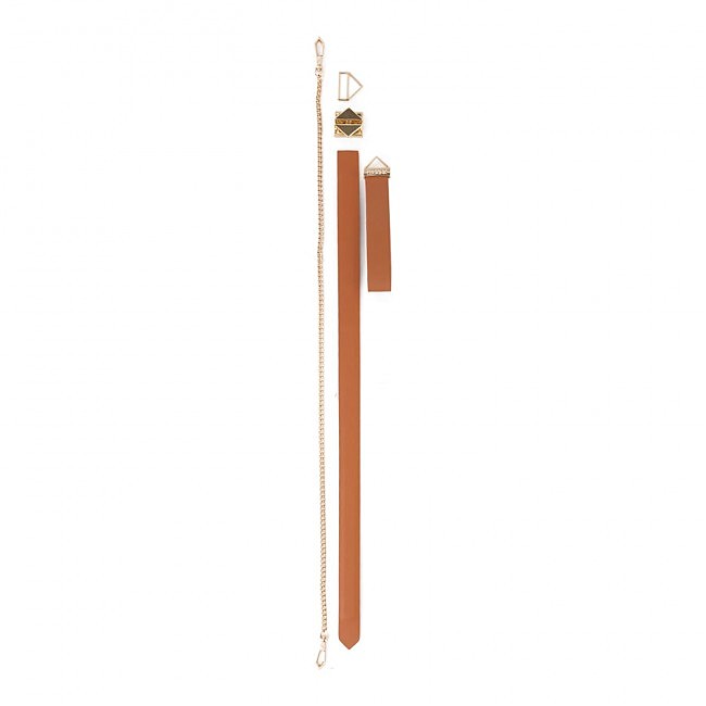  LOCKINK Tied Collar with Leash Set — Brown