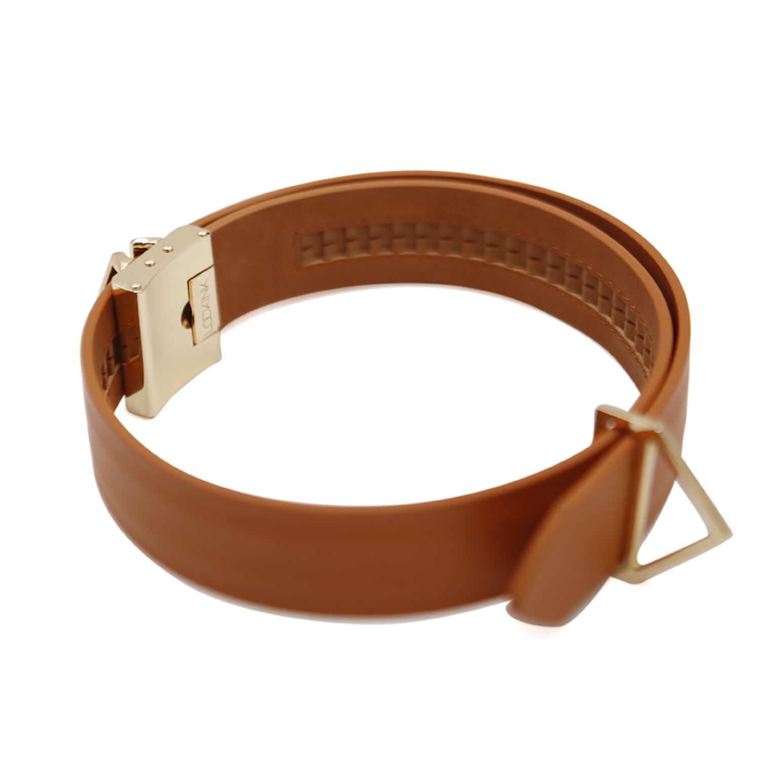  LOCKINK Tied Collar with Leash Set — Brown