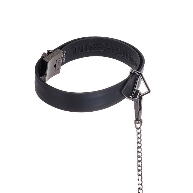  LOCKINK Tied Collar with Leash Set — Black