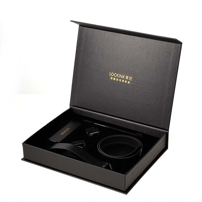  LOCKINK Tied Collar with Leash Set — Black