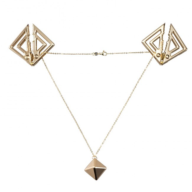       LOCKINK Adjustable Nipple Clamps with Heavy Pendant — Golden