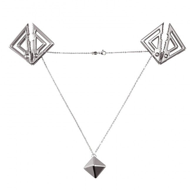       LOCKINK Adjustable Nipple Clamps with Heavy Pendant — Grey