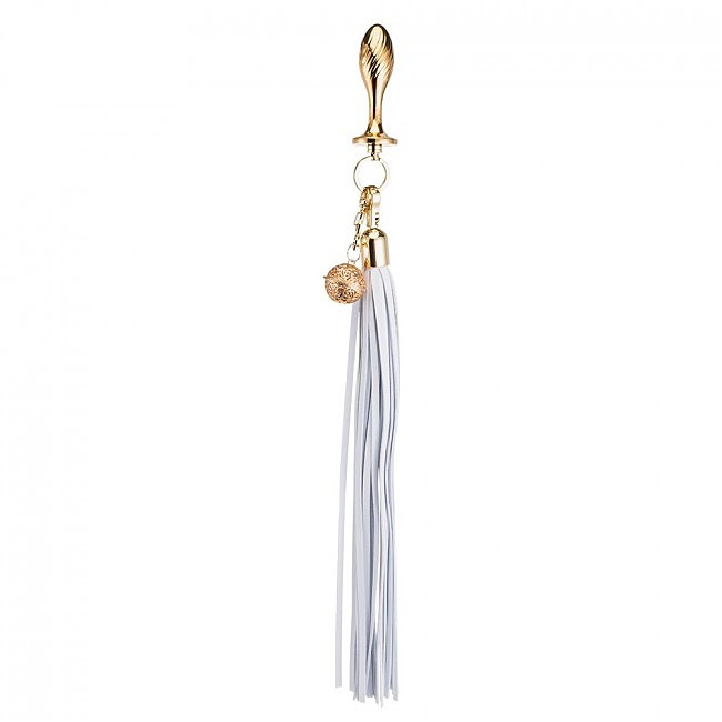      LOCKINK SEVANDA White Pony-Tail Anal Pear-shape Plug
