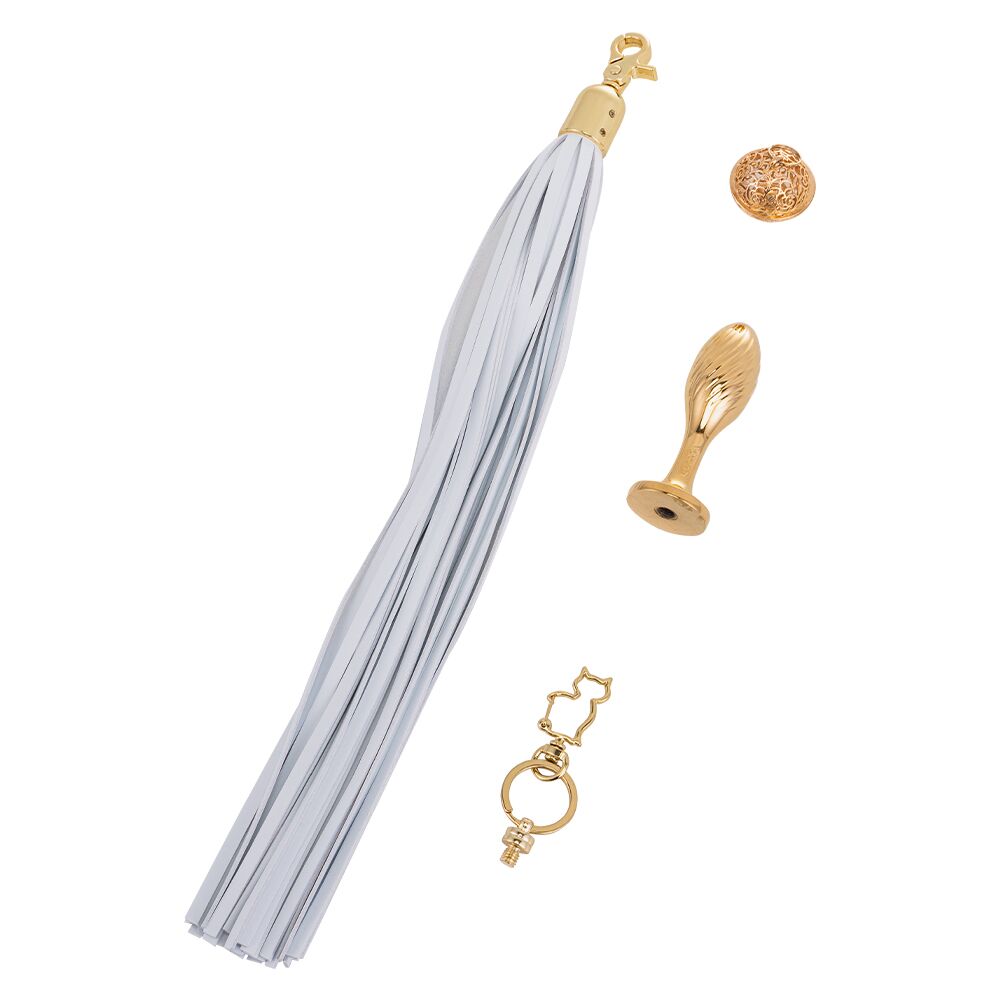      LOCKINK SEVANDA White Pony-Tail Anal Pear-shape Plug