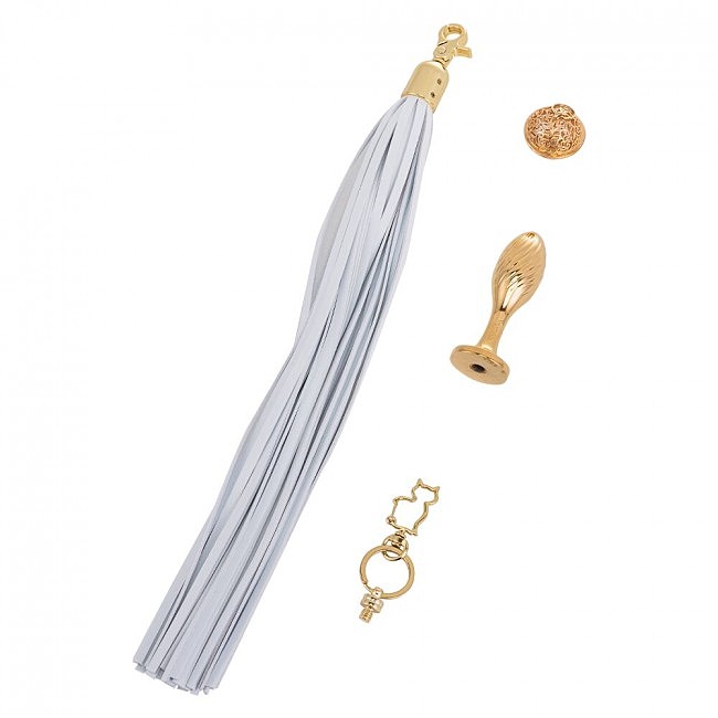      LOCKINK SEVANDA White Pony-Tail Anal Pear-shape Plug