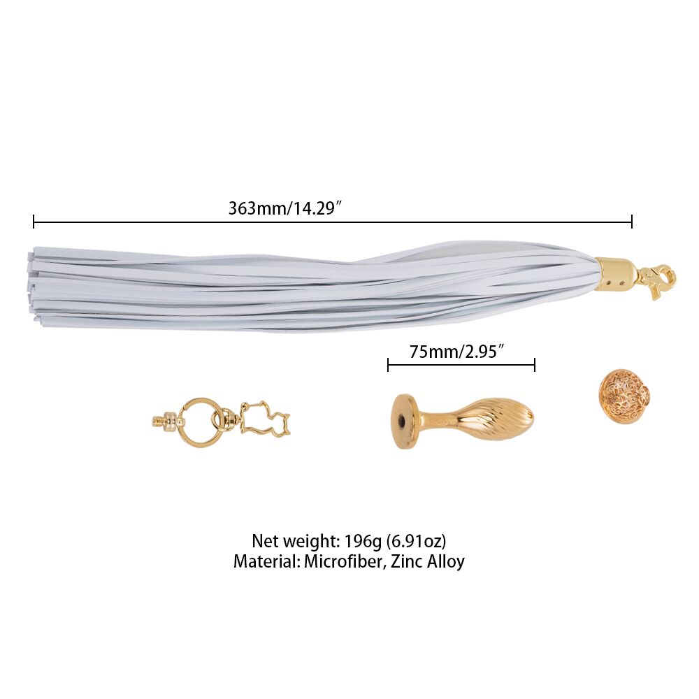      LOCKINK SEVANDA White Pony-Tail Anal Pear-shape Plug