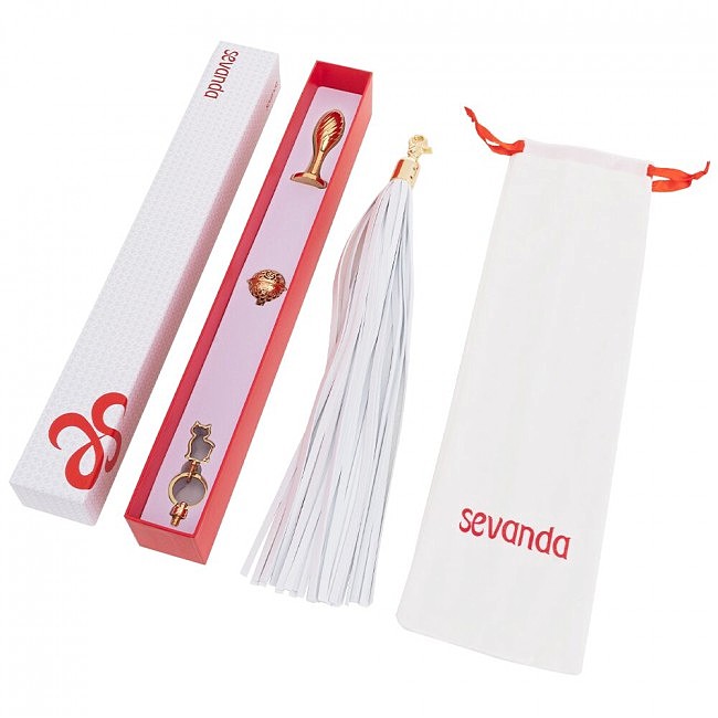      LOCKINK SEVANDA White Pony-Tail Anal Pear-shape Plug
