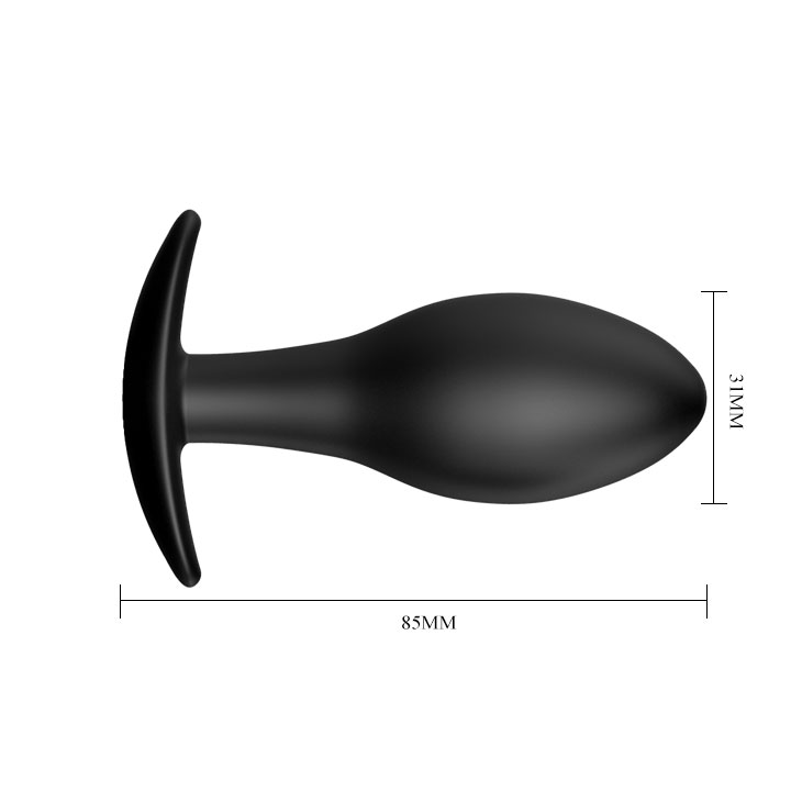  Силиконовая анальная пробка Pretty Love Special Anal Stimulation Butt Plug Black, 8,5 х 3,1 см