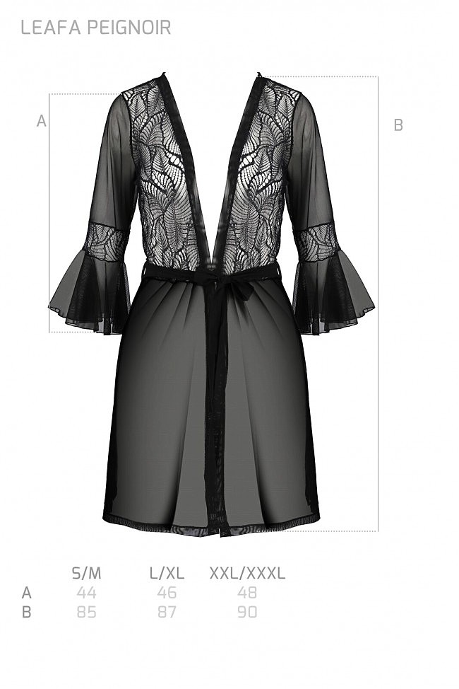   Passion LEAFA PEIGNOIR black,  ,   