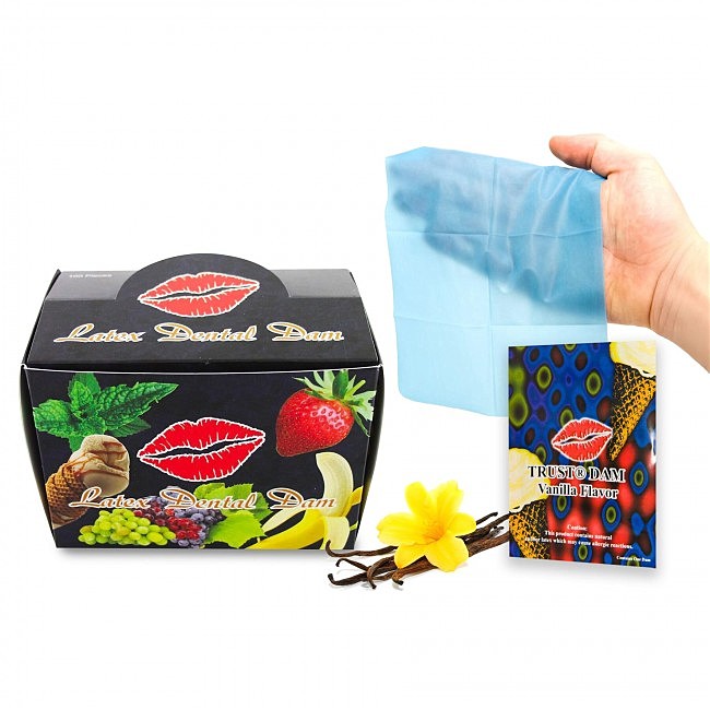 	      Latex Dental Dams, 100 
