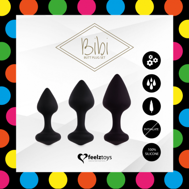     FeelzToys — Bibi Butt Plug Set 3 pcs Black